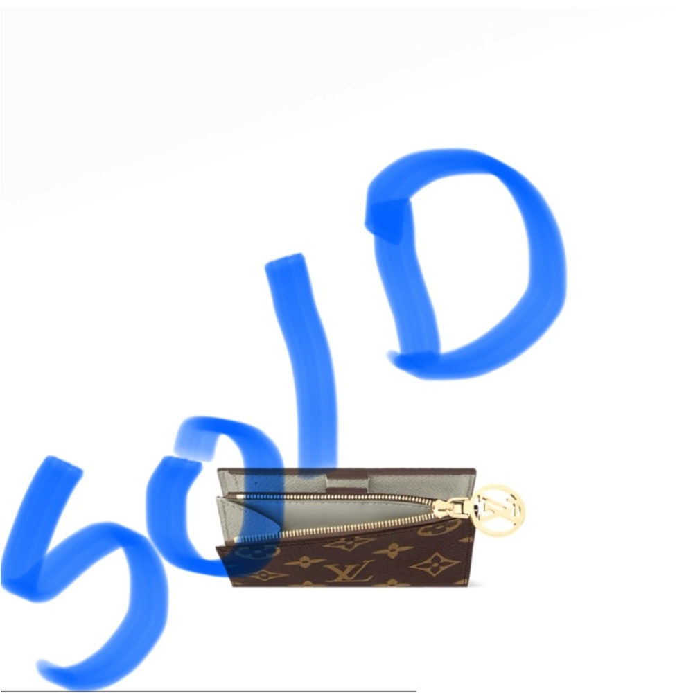 Lisa wallet in light blue Monogram Canvas